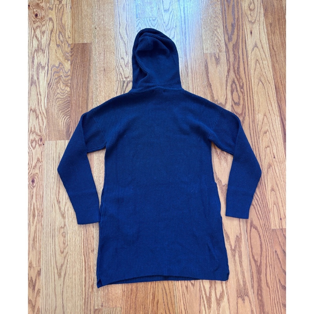 Toad & Co Whidbey Hooded Sweater Dress Navy Blue Wool T1781205 Womens M NWT - Picture 5 of 10